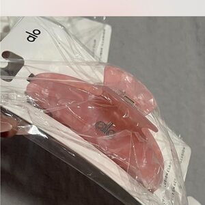 Alo Pink and white Hair Clip nwt